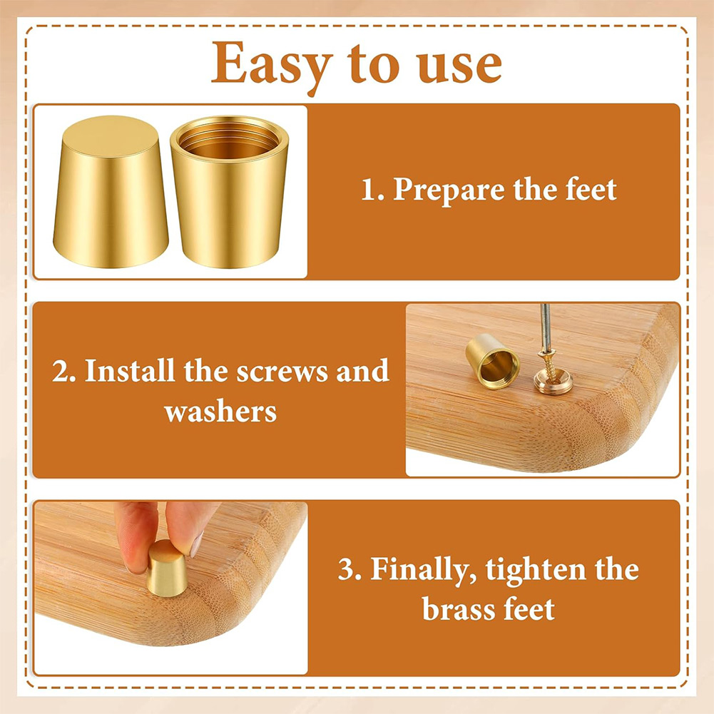 4PCS Brass Cutting Board Feet  - огляд і ціна Display Risers Set